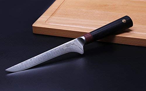 TUO 6 inch Boning Fillet Knife - Japanese AUS-10 High Carbon Damascus Stainless Steel