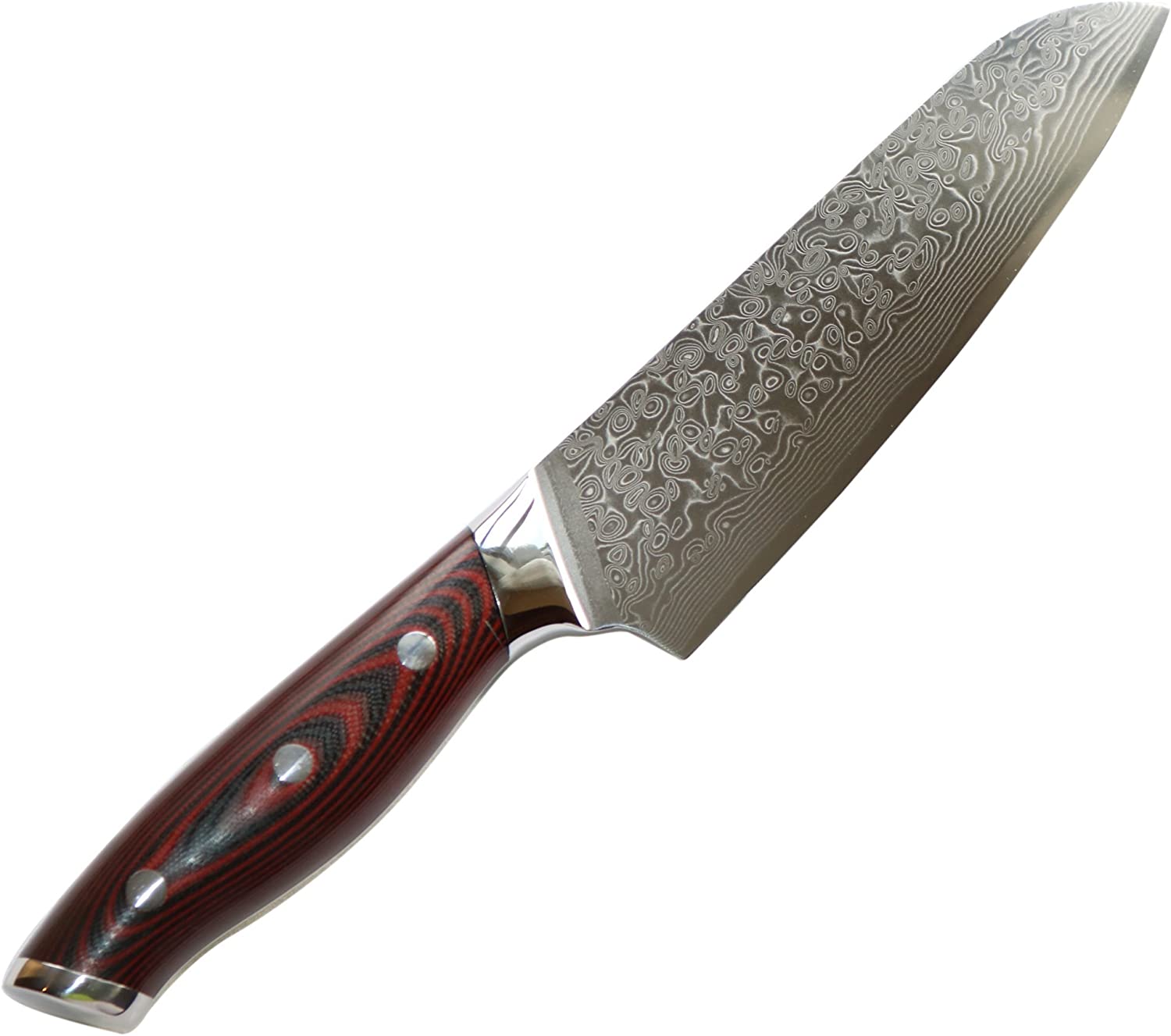 7-inch Professional Damascus Santoku Knife by Kamosoto