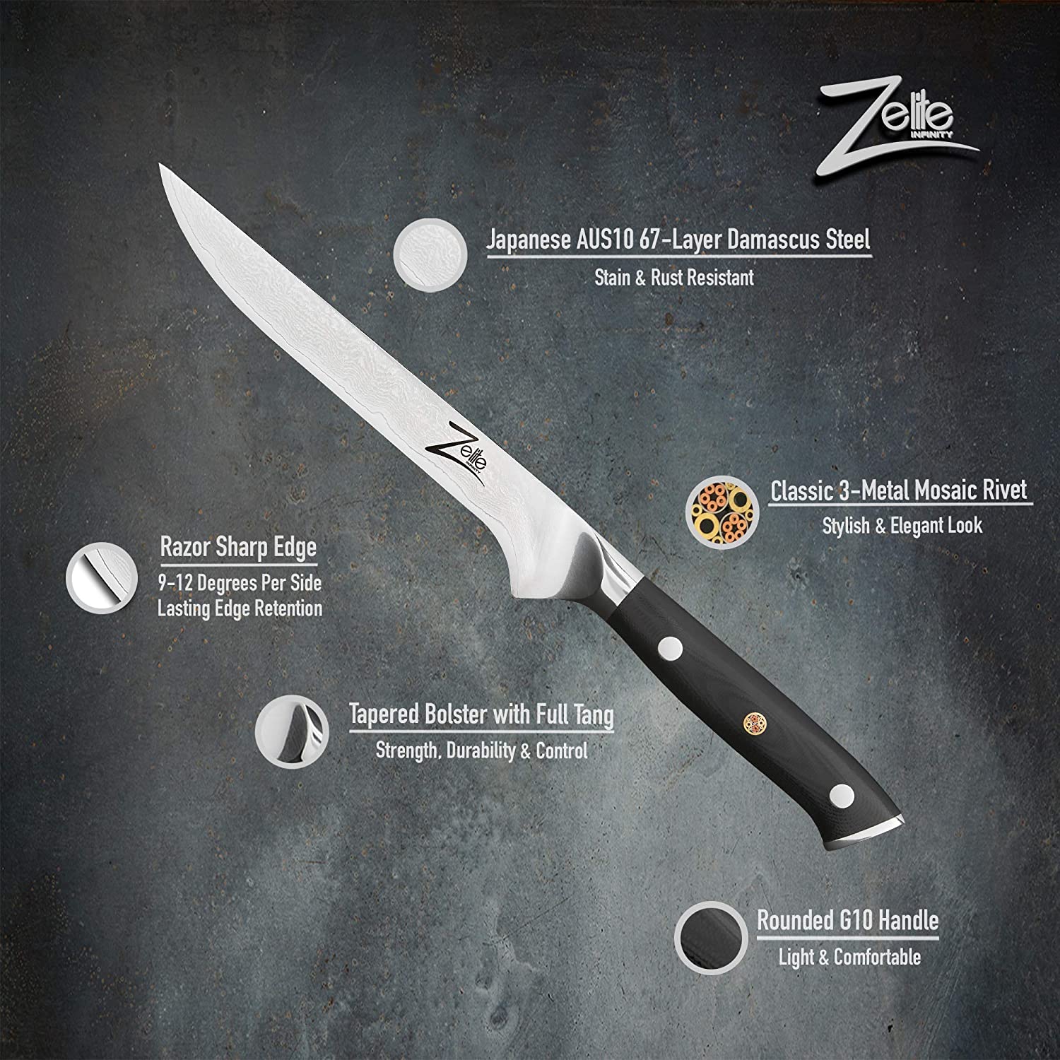 Zelite Infinity Boning Knife 6 Inch