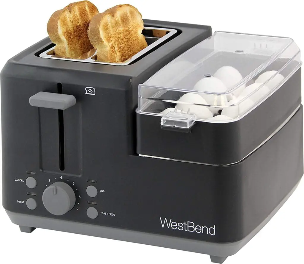 West Bend 78500 2-Slice Breakfast Station Wide Slot Toaster