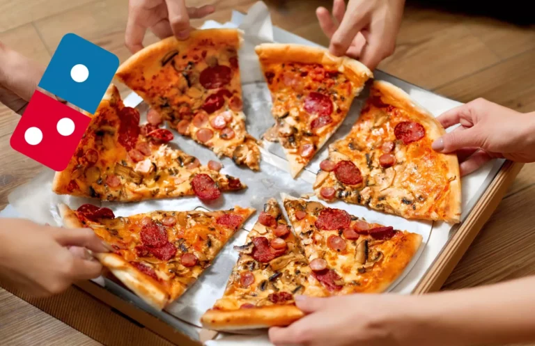 Domino’s Large Pizza size is of 14 inches; it can feed 3-5 adults Can Feed How Many?